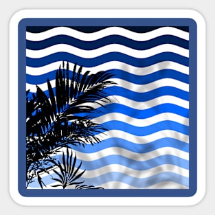Palm Blue Beach Sticker